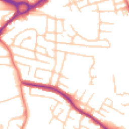 Daytime road noise heatmap for SK8 2JA