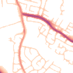 Daytime road noise heatmap for SK8 2NG