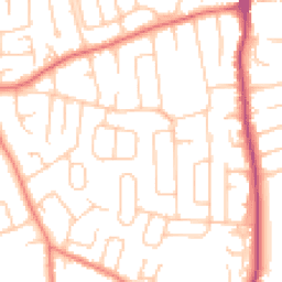 Daytime road noise heatmap for SK8 3EX