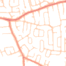 Daytime road noise heatmap for SK8 3EY
