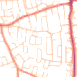 Daytime road noise heatmap for SK8 3EZ