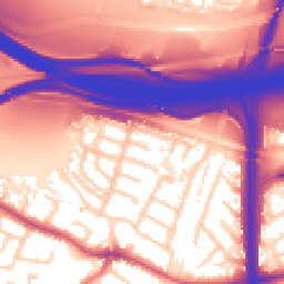 Daytime road noise heatmap for SK8 4DB