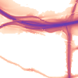 Night-time road noise heatmap for SK8 4DB