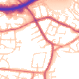 Daytime road noise heatmap for SK8 4HU