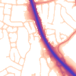 Daytime road noise heatmap for SK8 4QP