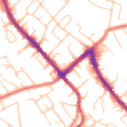 Daytime road noise heatmap for SK8 5DG