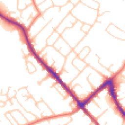 Daytime road noise heatmap for SK8 5EG