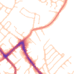 Daytime road noise heatmap for SK8 5NY
