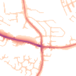 Daytime road noise heatmap for SK8 5QD