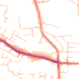 Daytime road noise heatmap for SK8 5QG