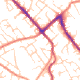 Daytime road noise heatmap for SK8 6AB