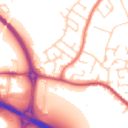 Daytime road noise heatmap for SK8 6NJ