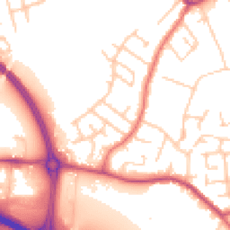 Daytime road noise heatmap for SK8 6NX