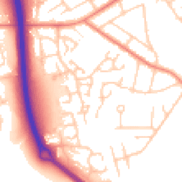 Daytime road noise heatmap for SK8 6SF