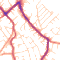 Daytime road noise heatmap for SK8 7AG