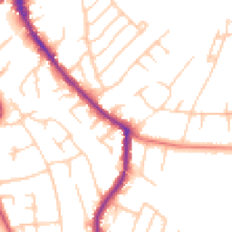 Daytime road noise heatmap for SK8 7BG