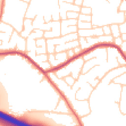 Daytime road noise heatmap for SK8 7PL