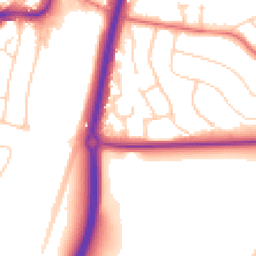 Daytime road noise heatmap for SK9 1EW