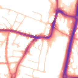 Daytime road noise heatmap for SK9 1HY