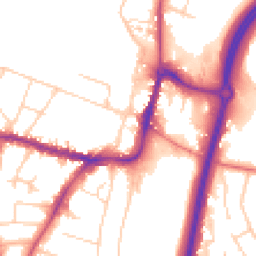 Daytime road noise heatmap for SK9 1LL