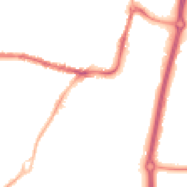 Night-time road noise heatmap for SK9 1LP
