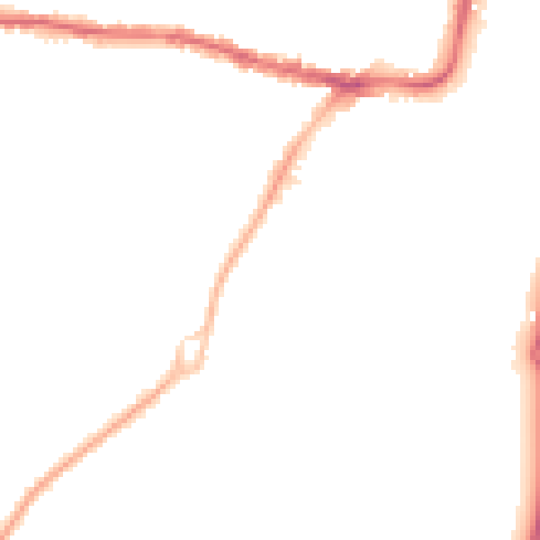 Night-time road noise heatmap for SK9 1LX