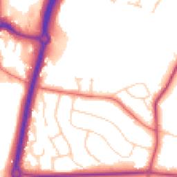 Daytime road noise heatmap for SK9 2AP