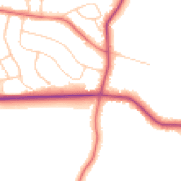 Daytime road noise heatmap for SK9 2NB
