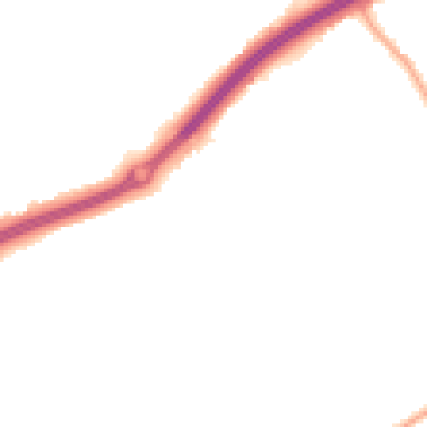 Night-time road noise heatmap for SK9 2NL