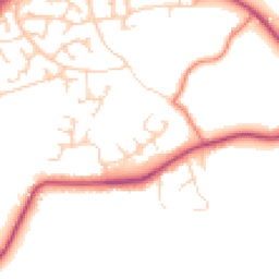 Daytime road noise heatmap for SK9 2SU