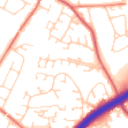 Daytime road noise heatmap for SK9 3UG