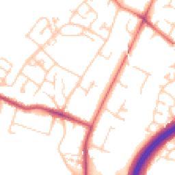Daytime road noise heatmap for SK9 4BB