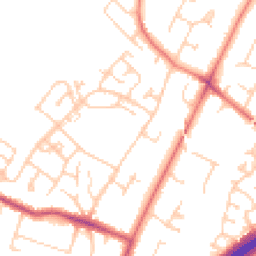 Daytime road noise heatmap for SK9 4DA