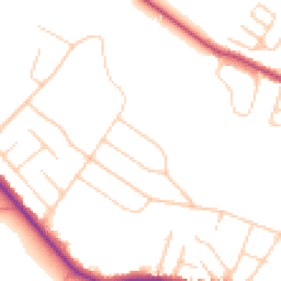 Daytime road noise heatmap for SK9 5DJ