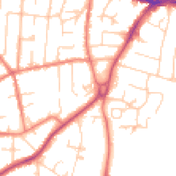 Daytime road noise heatmap for SK9 5JN
