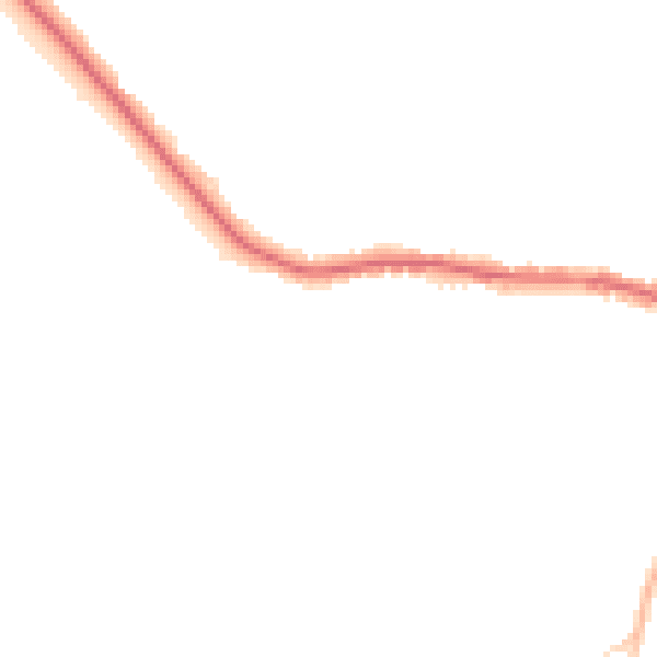 Night-time road noise heatmap for SK9 5JU