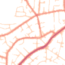 Daytime road noise heatmap for SK9 6LL