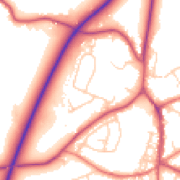 Daytime road noise heatmap for SK9 7RA