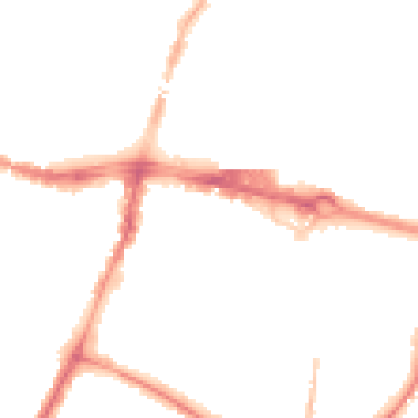 Night-time road noise heatmap for SL1 1DG
