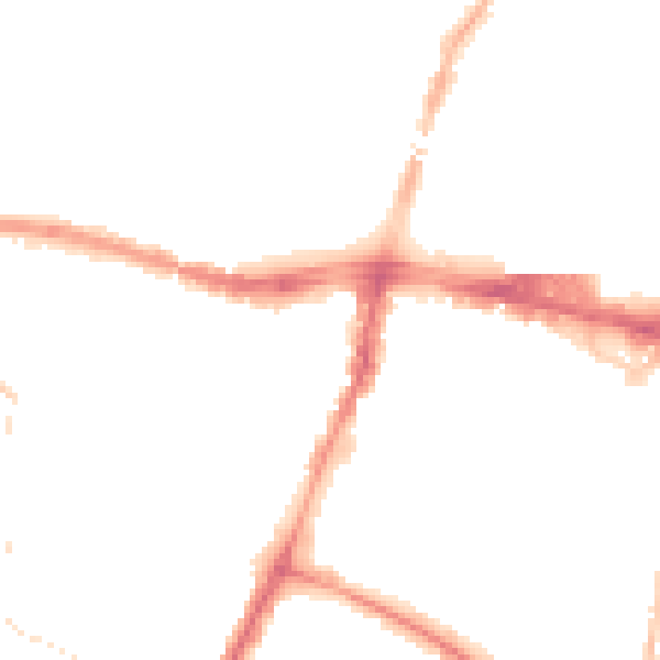 Night-time road noise heatmap for SL1 1EL