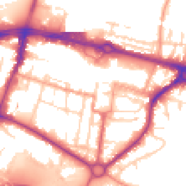 Daytime road noise heatmap for SL1 1HF
