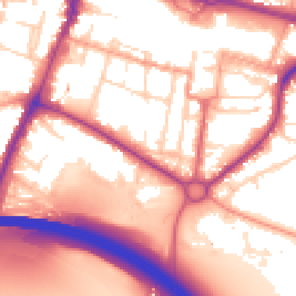 Daytime road noise heatmap for SL1 2BD