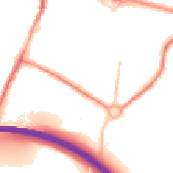 Night-time road noise heatmap for SL1 2BD