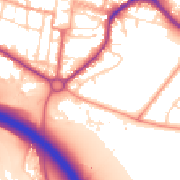 Daytime road noise heatmap for SL1 2DJ