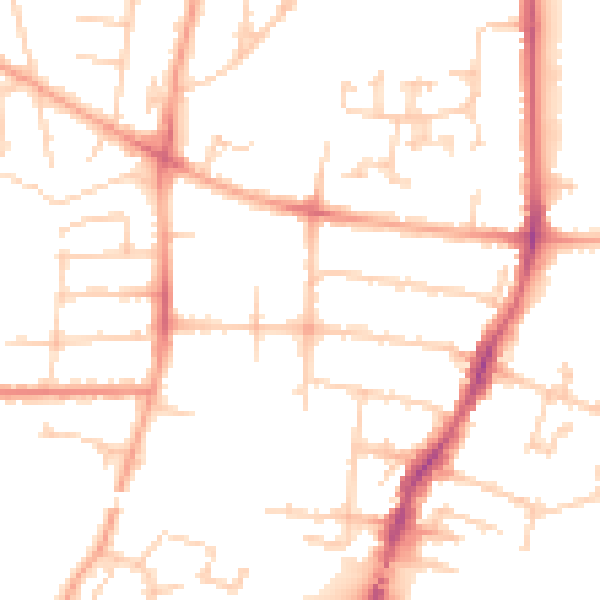 Daytime road noise heatmap for SL1 3RS
