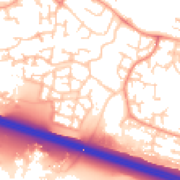 Daytime road noise heatmap for SL1 5AW