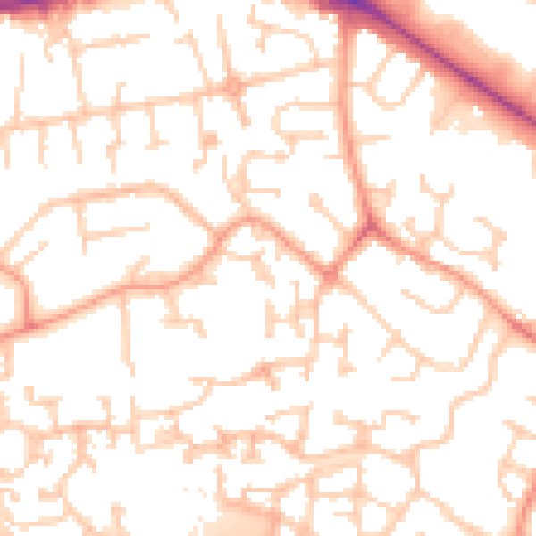 Daytime road noise heatmap for SL1 5DQ