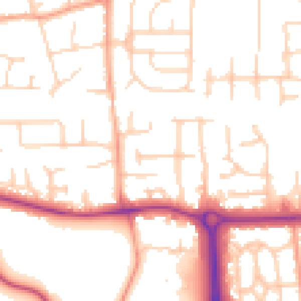 Daytime road noise heatmap for SL1 6AQ