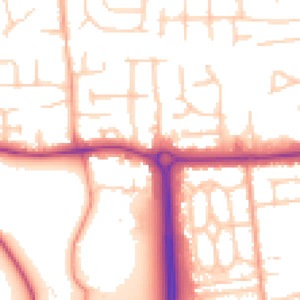 Daytime road noise heatmap for SL1 6JE