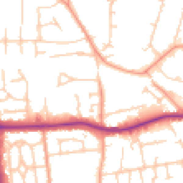 Daytime road noise heatmap for SL1 6JP